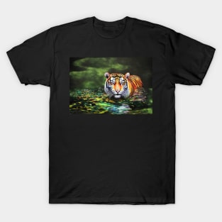 Tiger In The Water T-Shirt